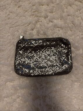 Vintage metal dot clutch bag - Silver